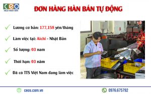 TUYỂN 03 HÀN BÁN TỰ ĐỘNG LÀM VIỆC TẠI AICHI – NHẬT BẢN