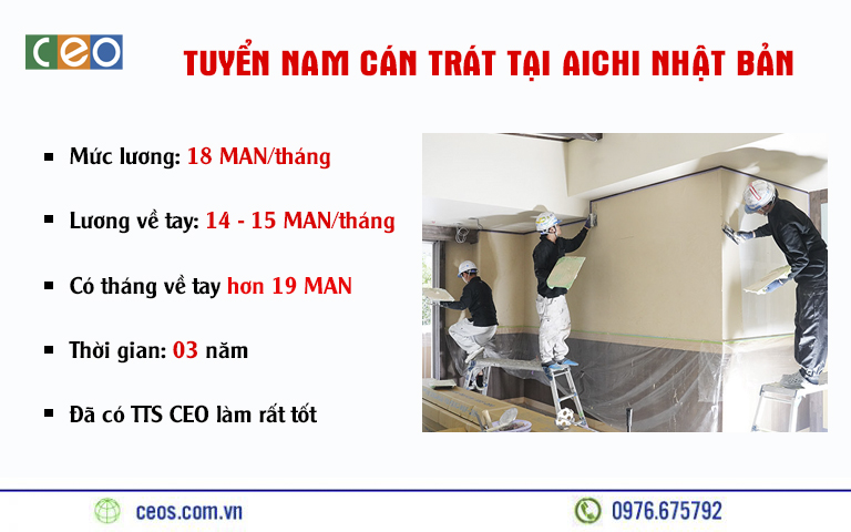 TUYỂN 9 NAM CÁN TRÁT TẠI AICHI – NHẬT BẢN